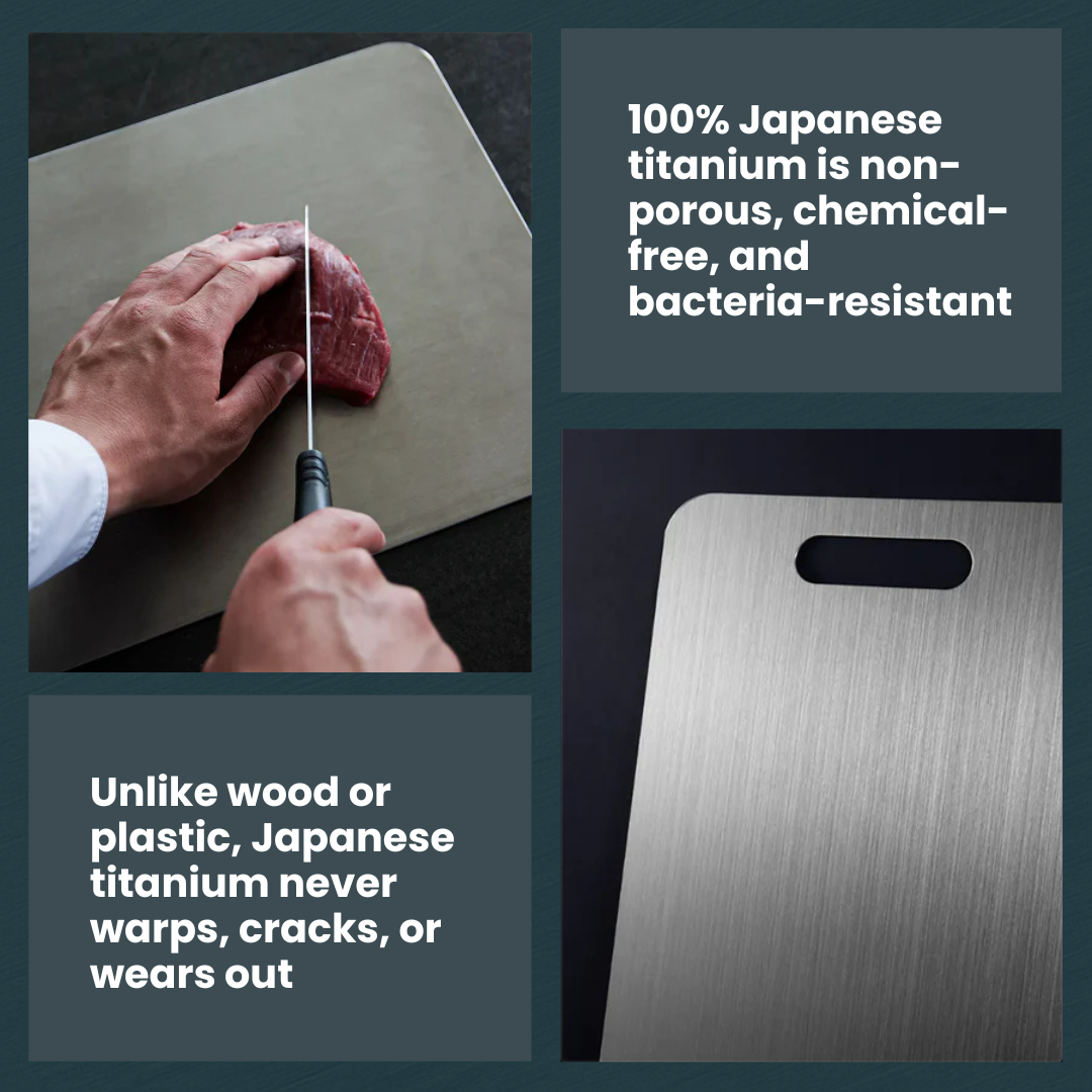 100% Pure Titanium Cutting Board